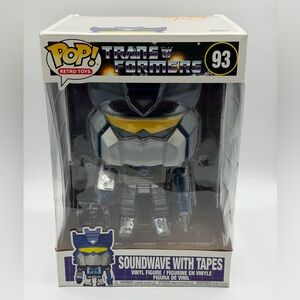 Funko Pop! Retro Toys Transformers: Soundwave With Tapes Jumbo Pop Vinyl #93-New